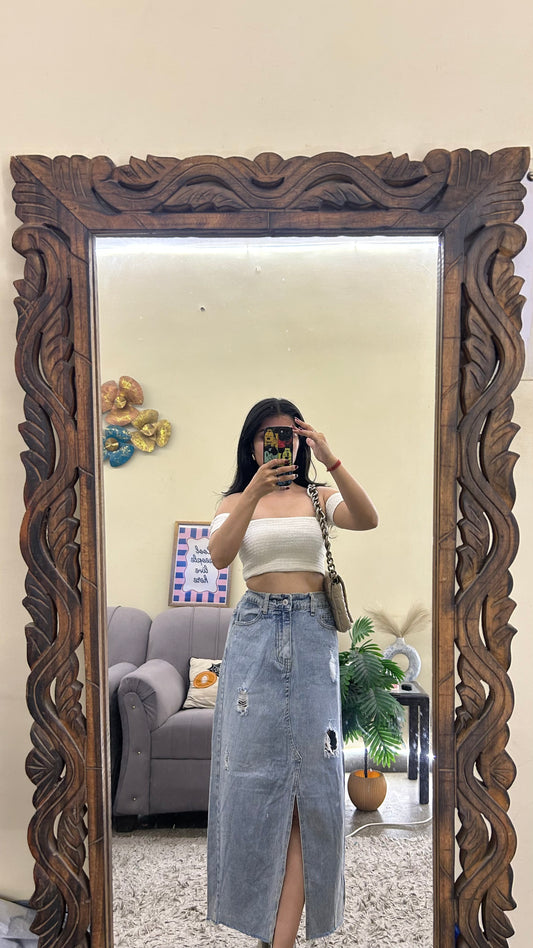 51) Korean skirt 26-28 waist/l:32