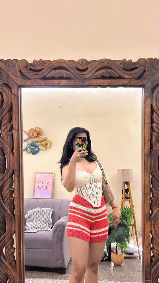 16.crochet short with layer waist 24-26 L-14