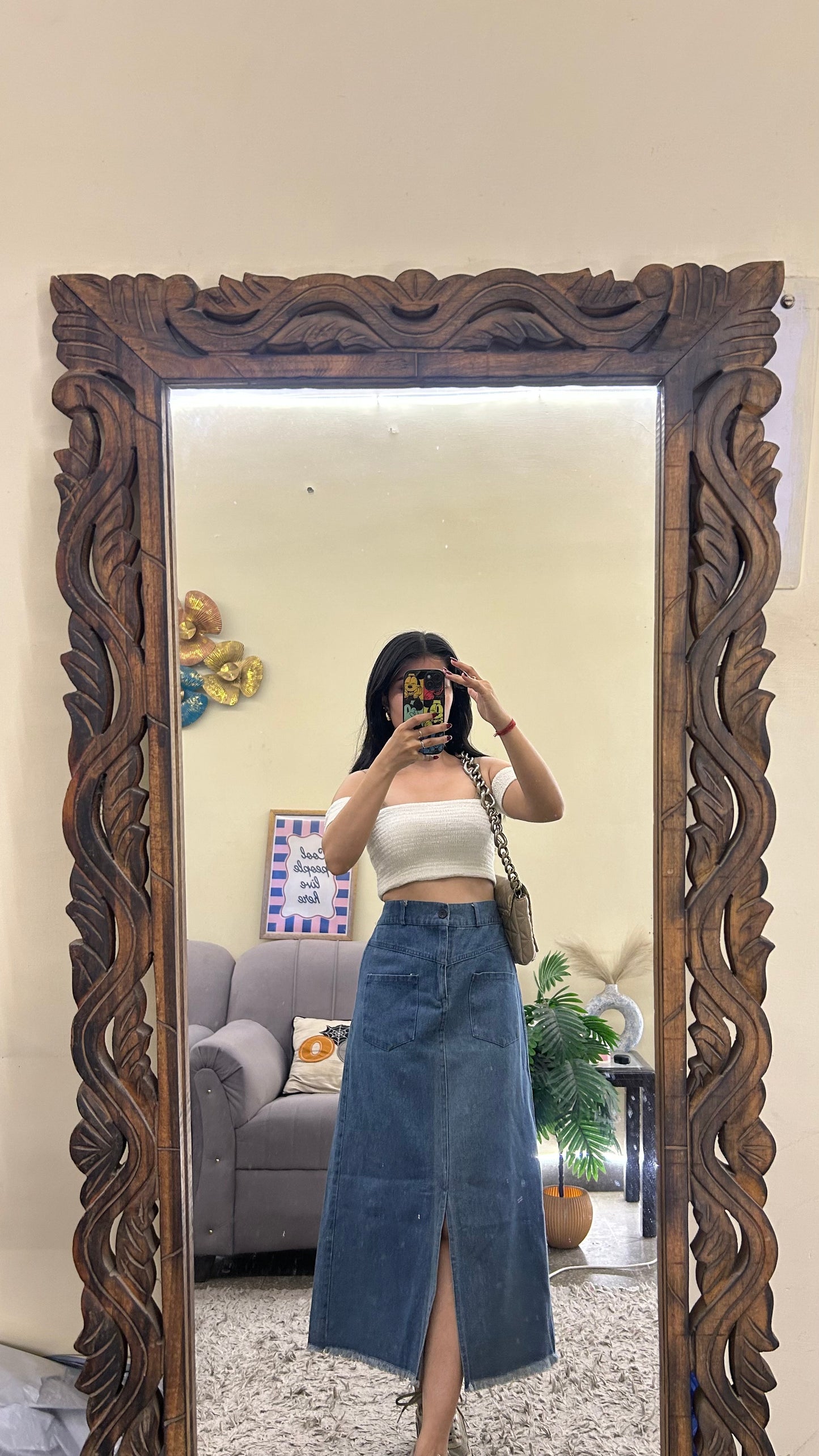 50) Korean skirt 28-30 waist/l:30