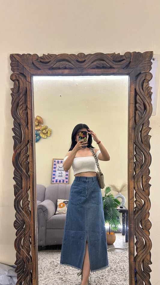 50) Korean skirt 28-30 waist/l:30