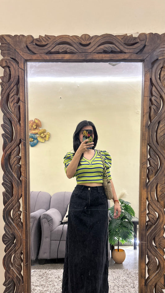 91) korean skirt 30 waist/l:33