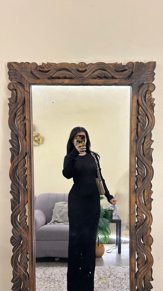 Sheer black dress 32-34 bust/l: 51