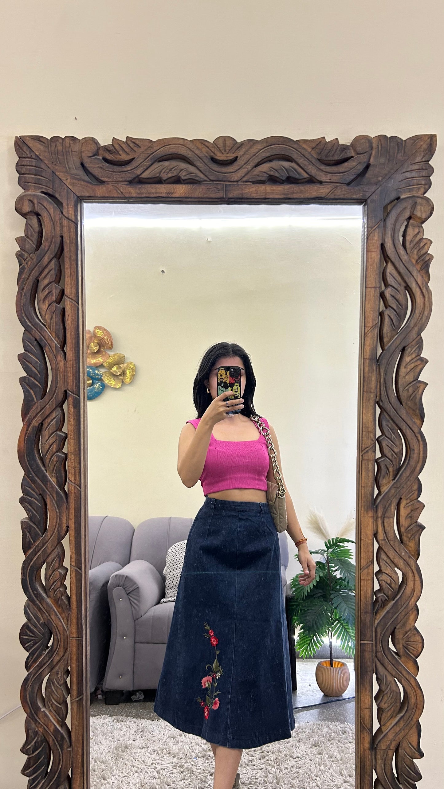 9) Korean skirt 25 waist/l:27