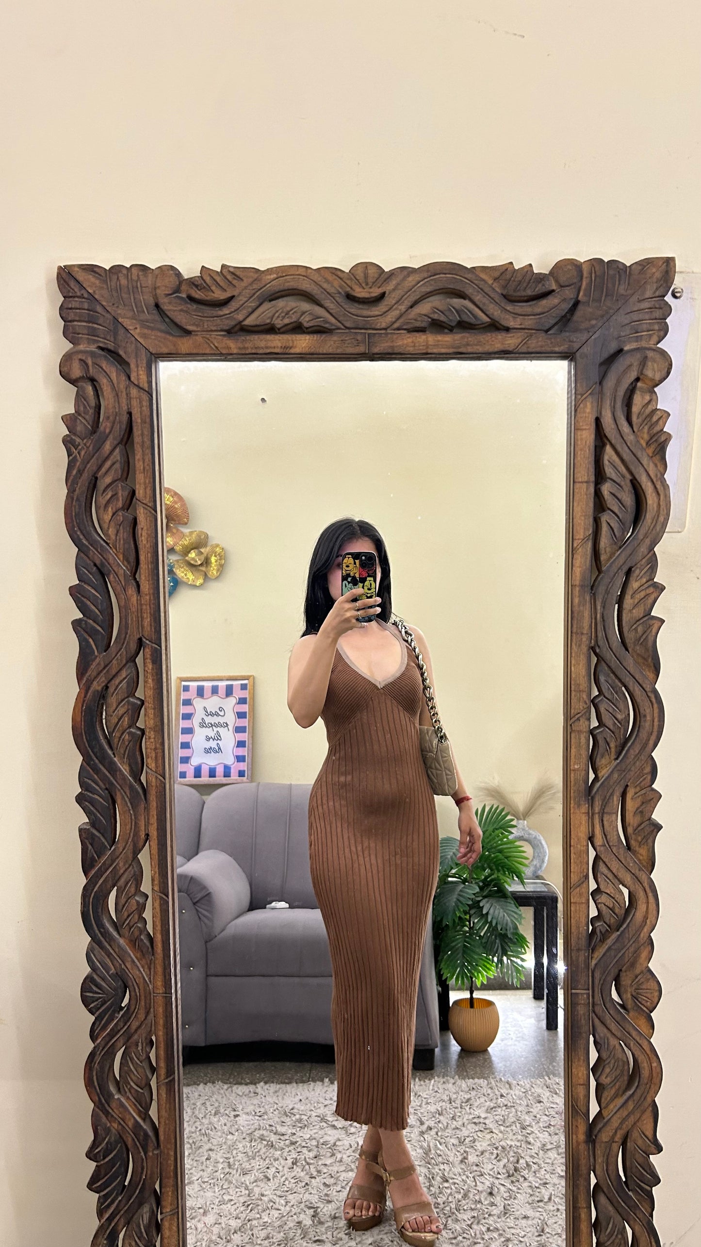 Cute halter dress 30-32 bust/l:44