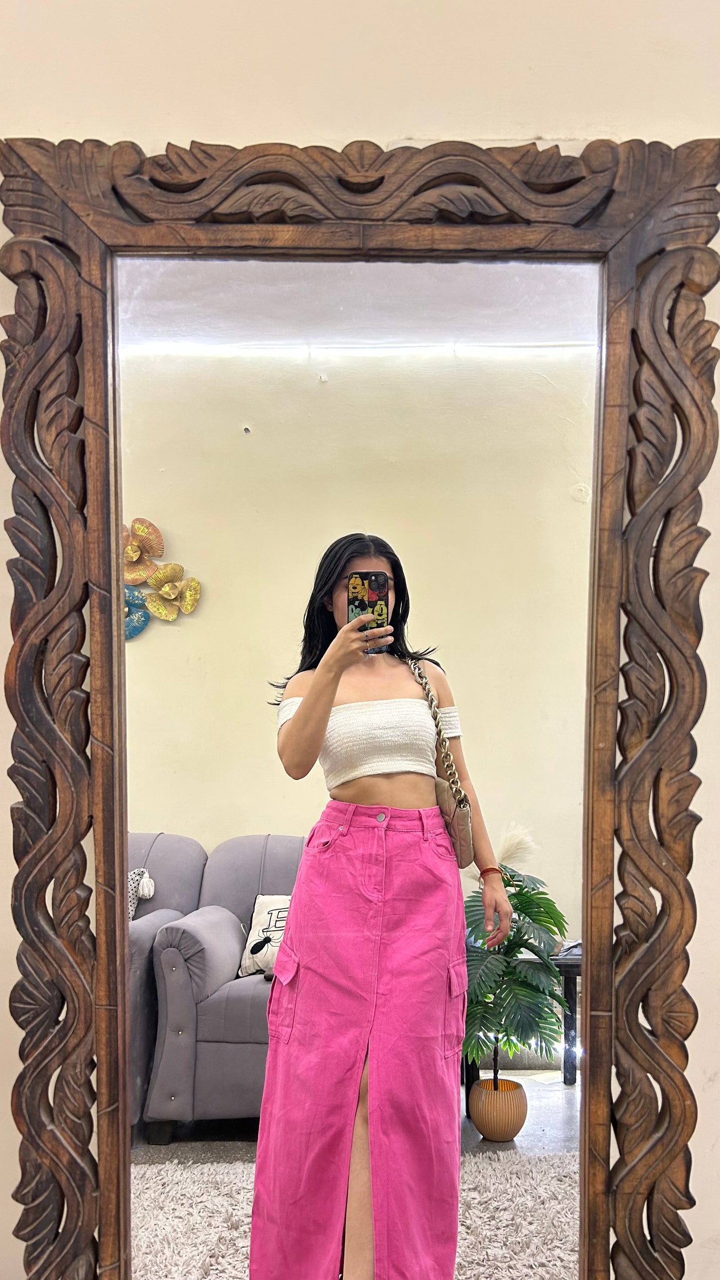 26) korean skirt 28 waist/l:36