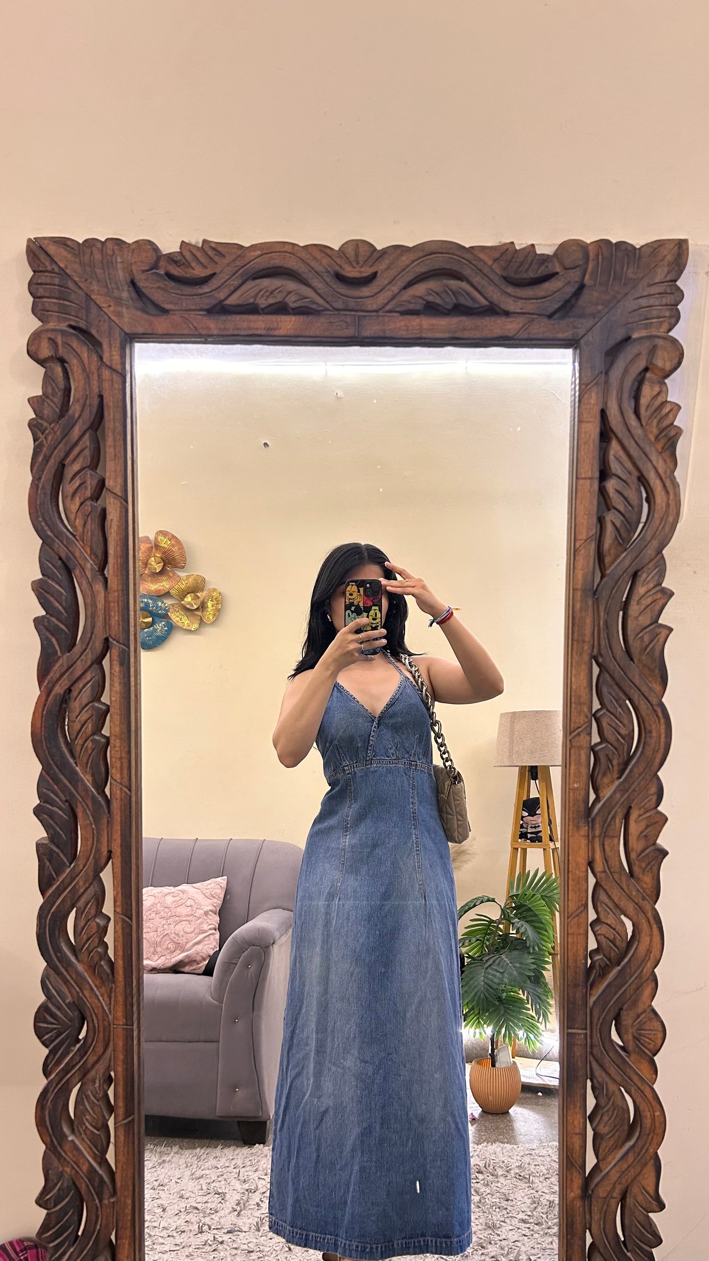 90)cute dress bust-36 / L -44