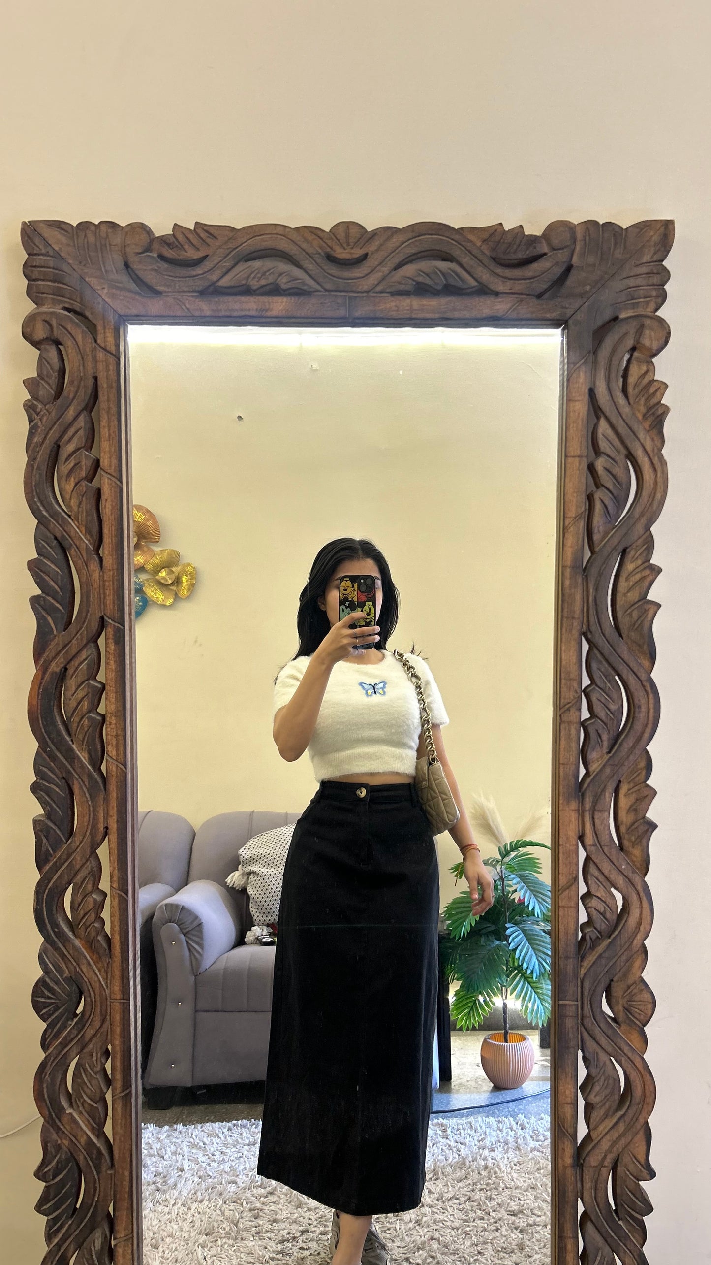 47) Korean skirt 26-28 waist/l:29