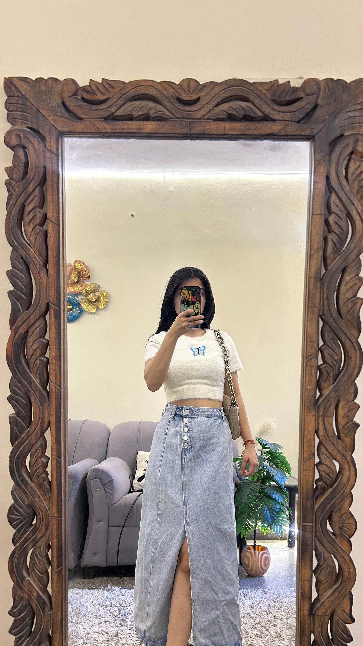 48) korean skirt 27 waist/l:31