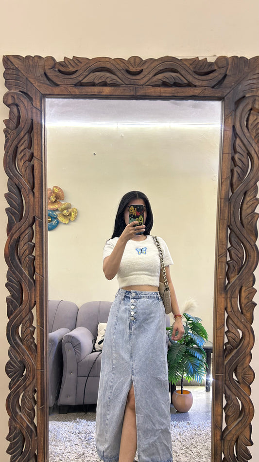 48) korean skirt 27 waist/l:31