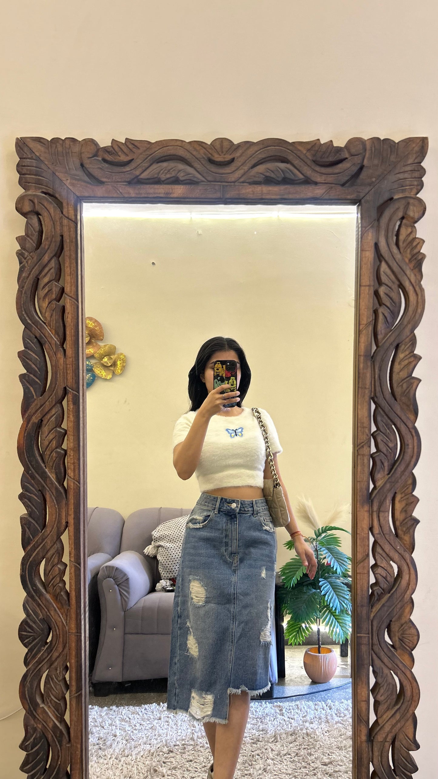 48) Korean skirt 28 waist/l:25