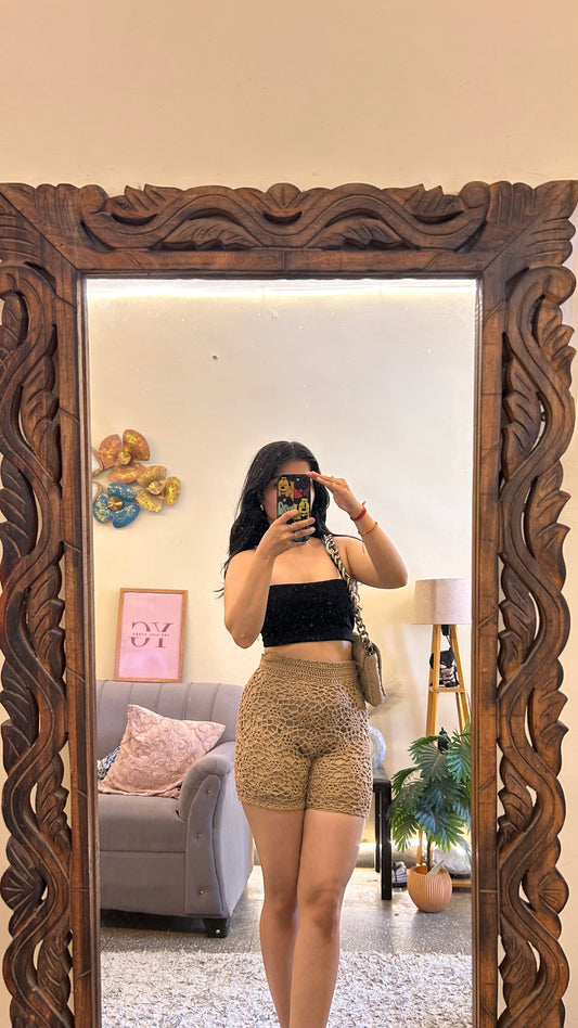 52)crochet skirt with layer waist 24-26 L-15