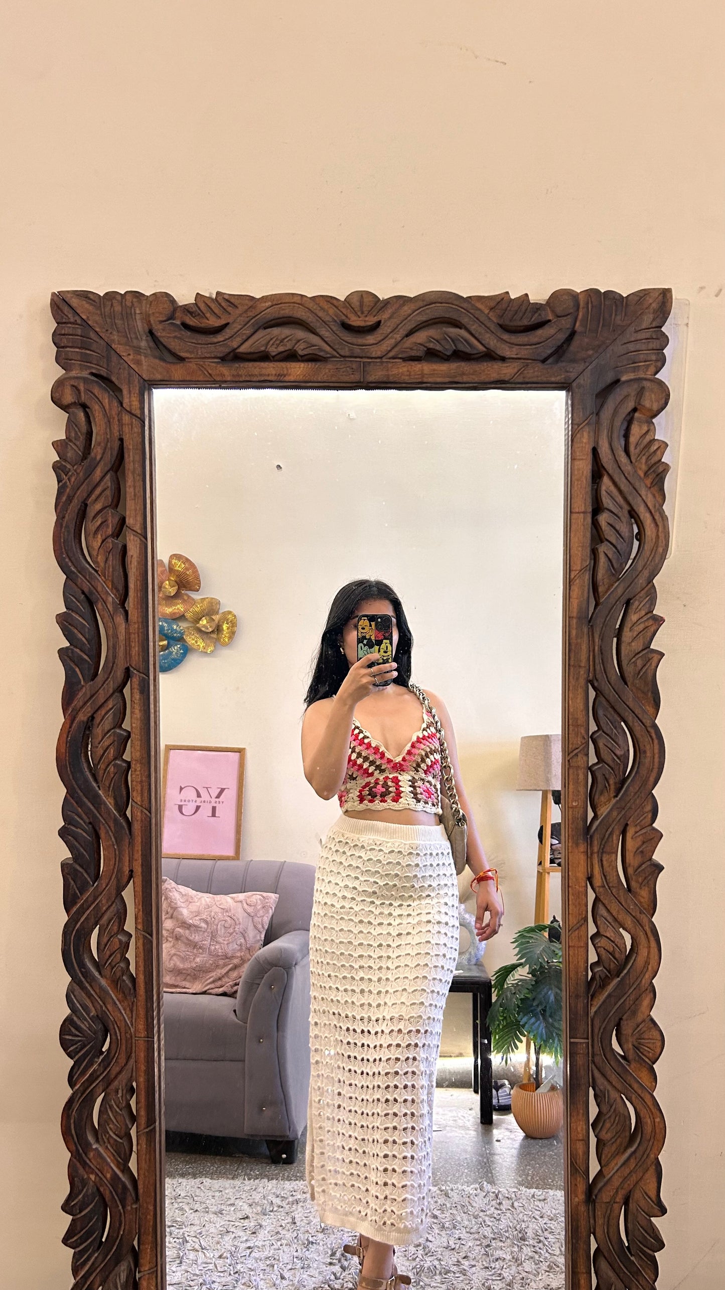 20.crochet skirt with layer waist 28-3o L-34