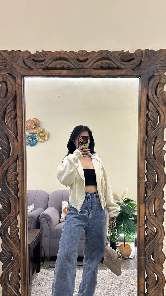 Zipper sweater S-M