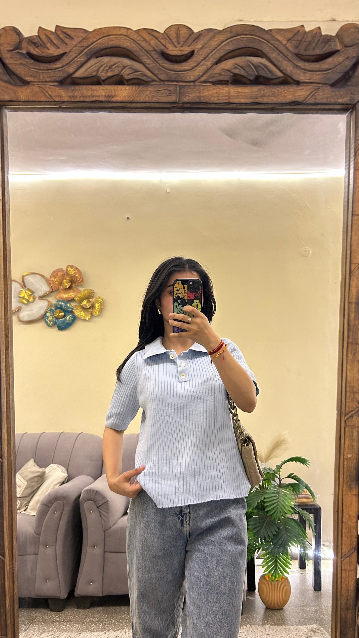 Cute thrifted top S-M