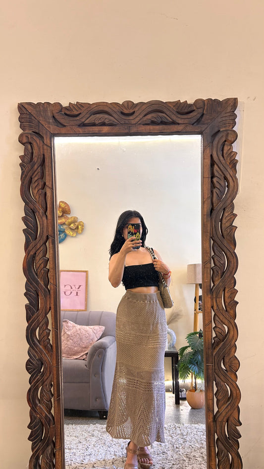 43.crochet skirt with layer waist 26-28 L-35
