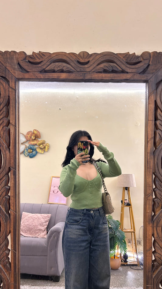 41)semi-winter cute top bust-32-35