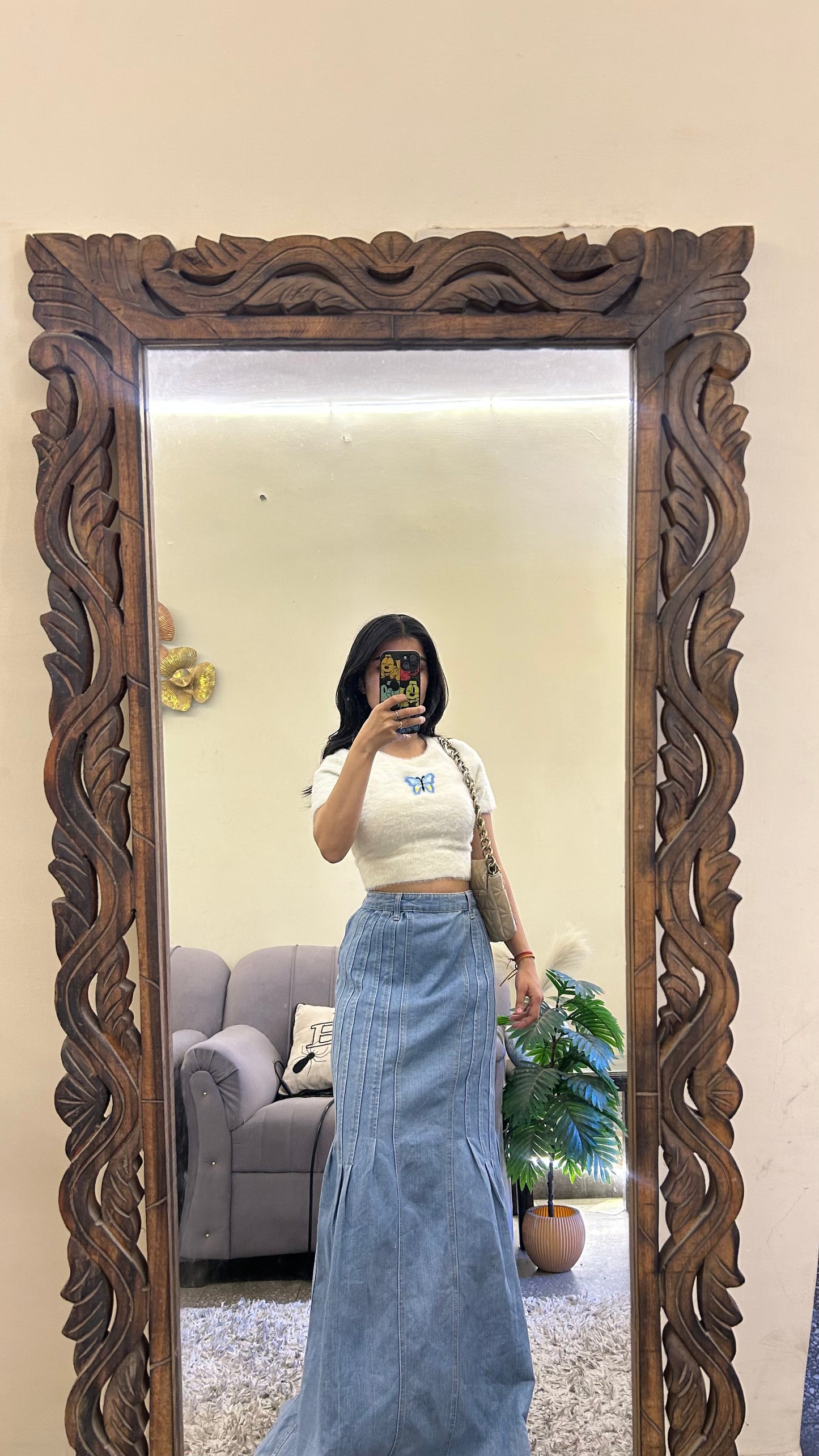 32) korean skirt 30 waist/l:38