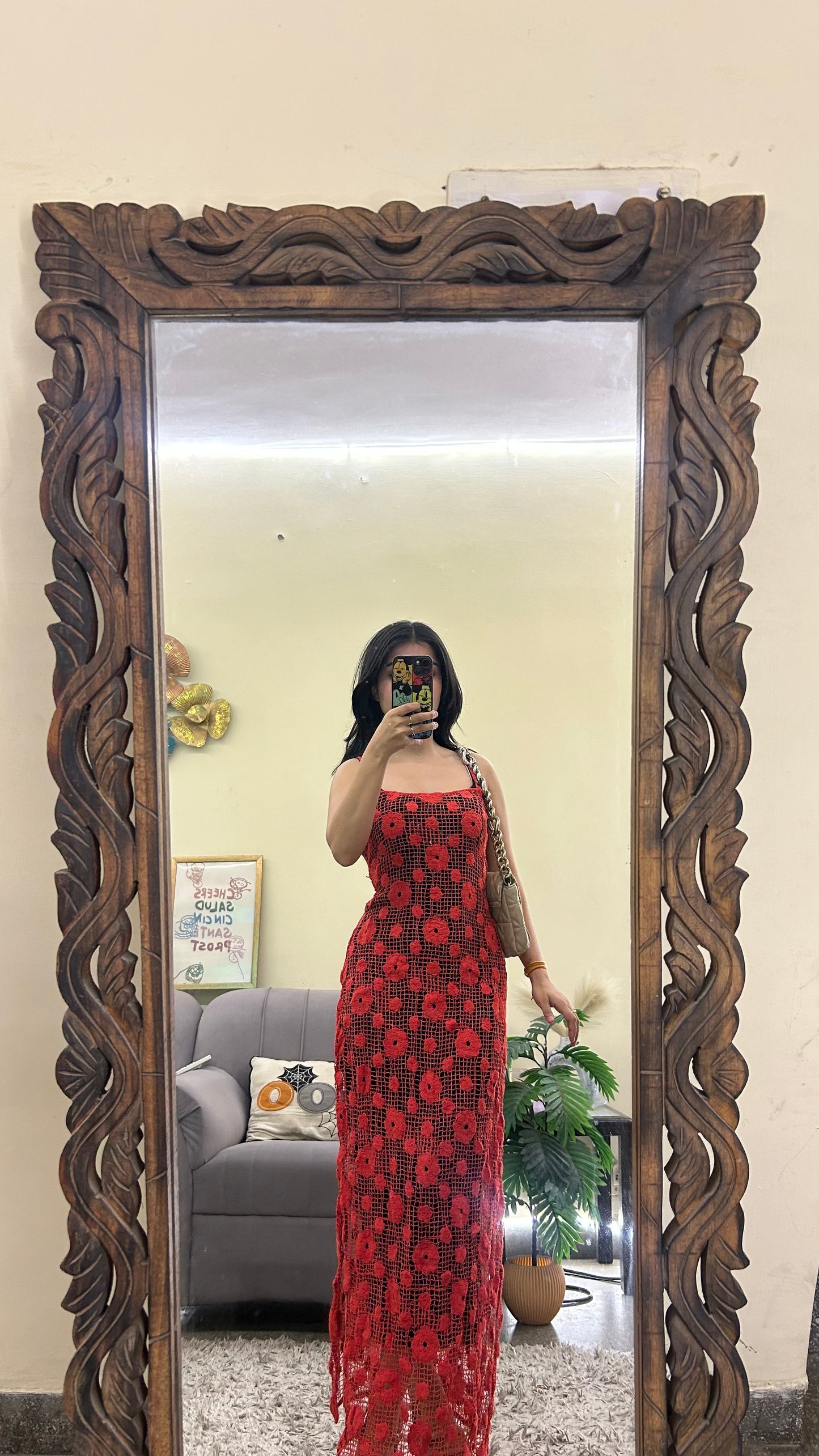 Cute crochet dress 32-34 bust/l:44