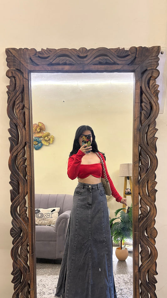 74) Korean skirt 28 waist/l:39