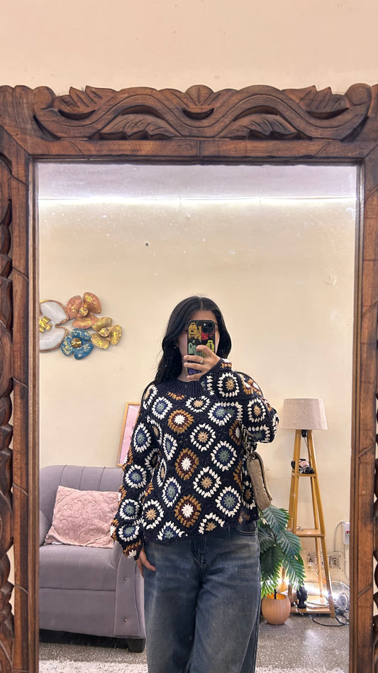31)semi-winter cute top bust- s(zara)