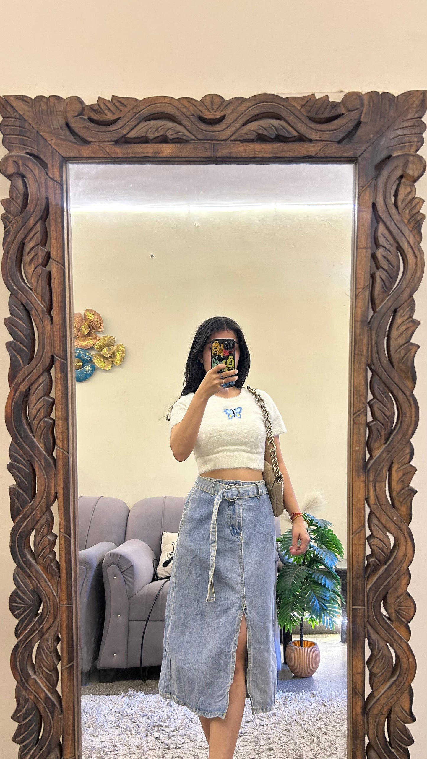 51) korean skirt 30 waist/l:25