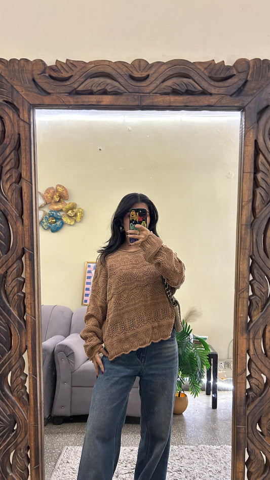 Crochet top warm lil 34-38 bust