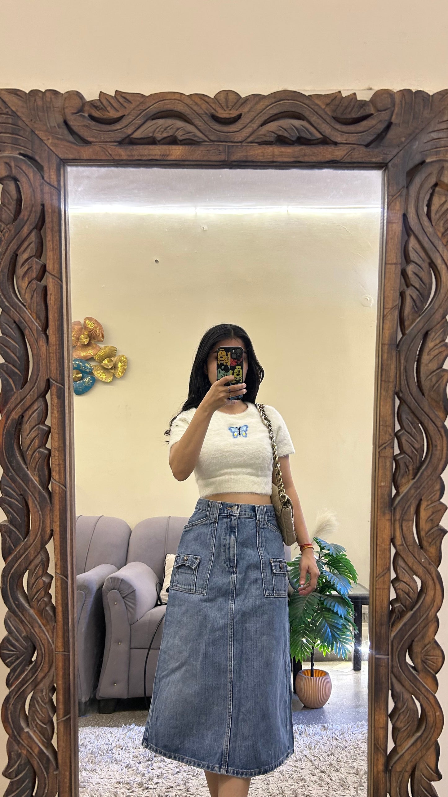 47) korean skirt 30 waist/l:26