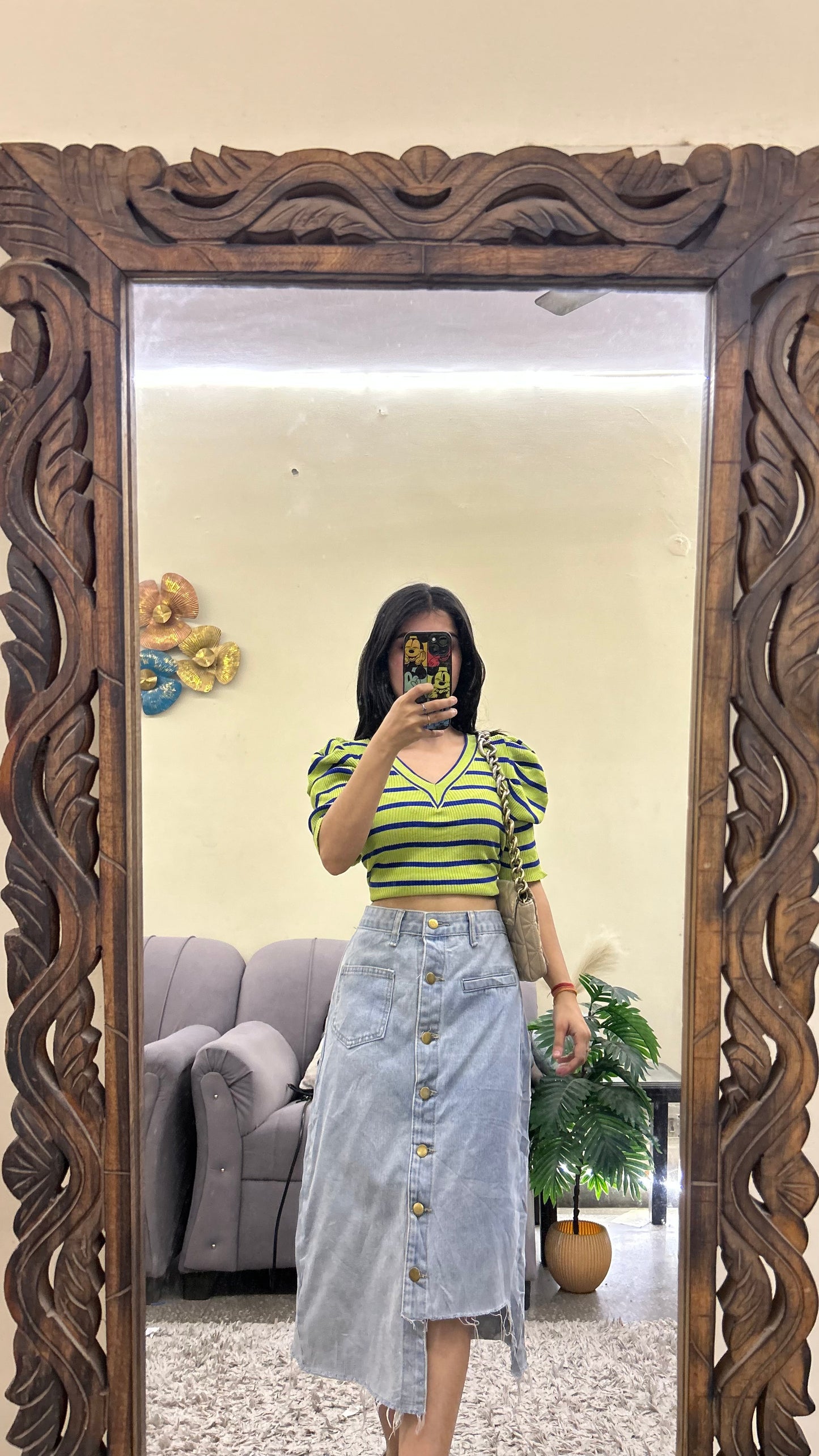 92) korean skirt 30 waist/l:27