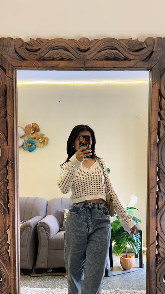 Flower crochet top XS-S