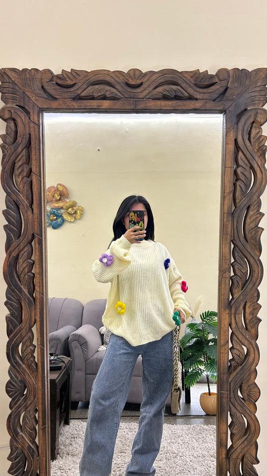 Flower sweater S