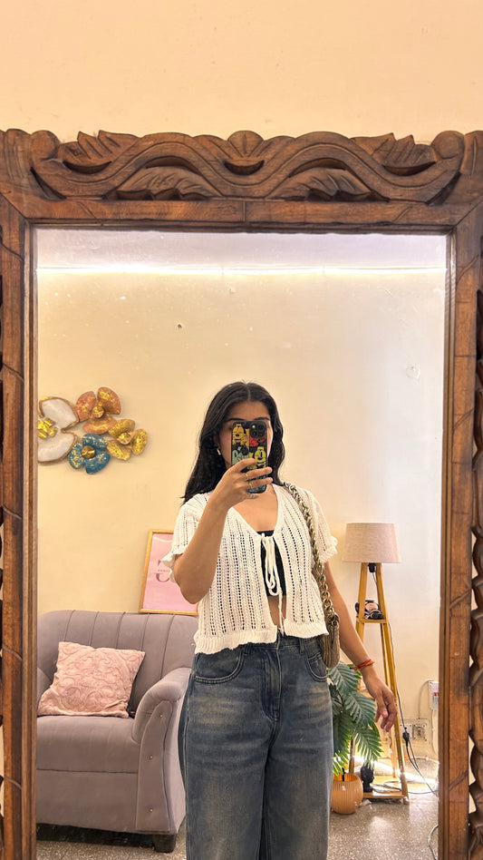 89)semi-winter cute top bust-S