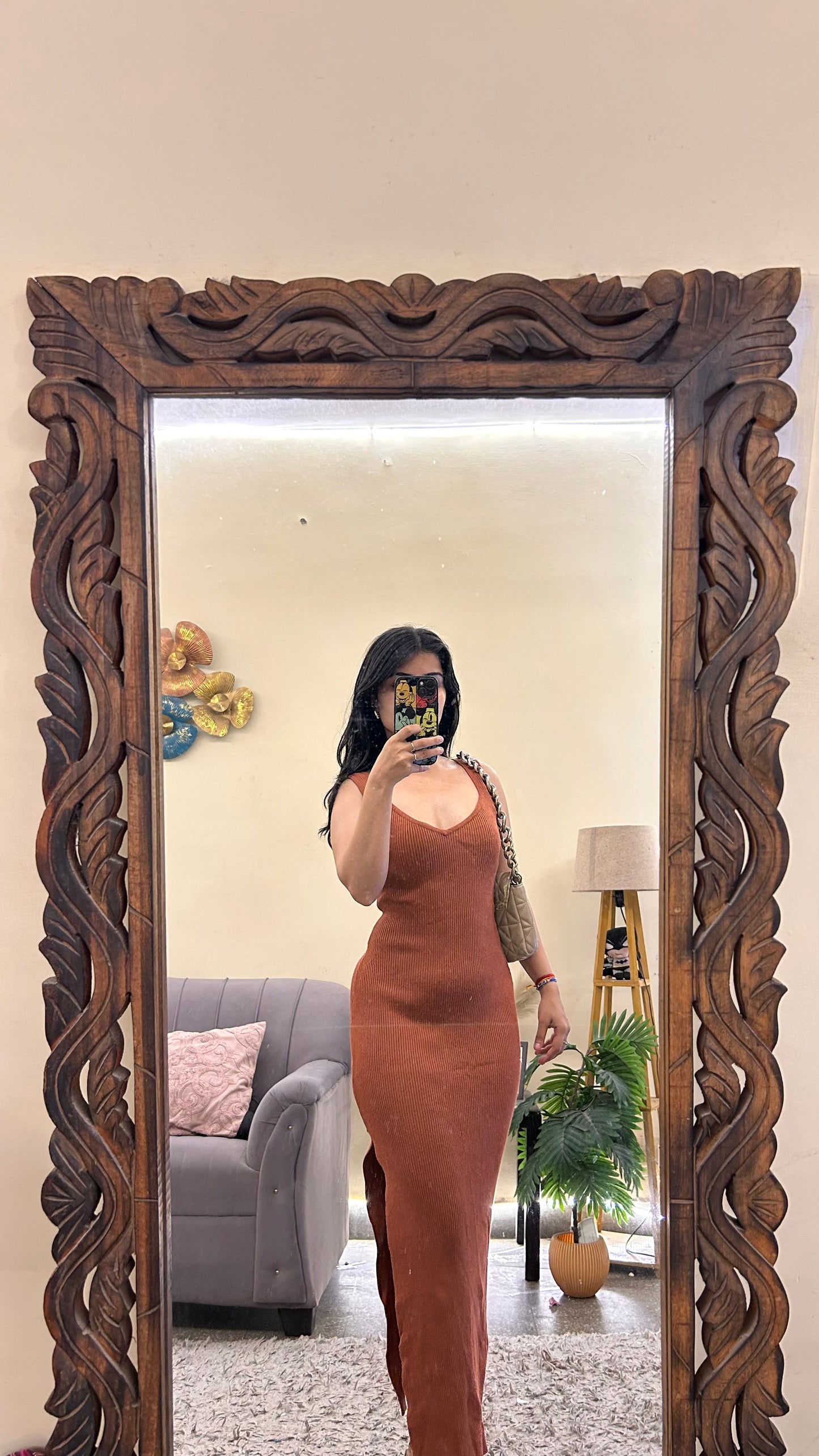 68) cute dress bust-34-36 / L -50