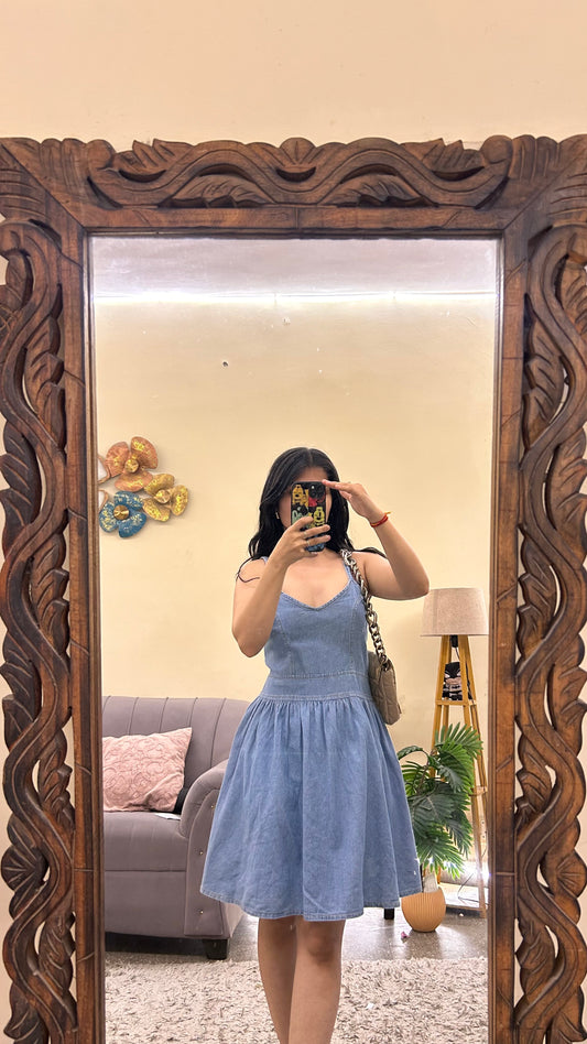 110} cute short dress bust-34  / L -35