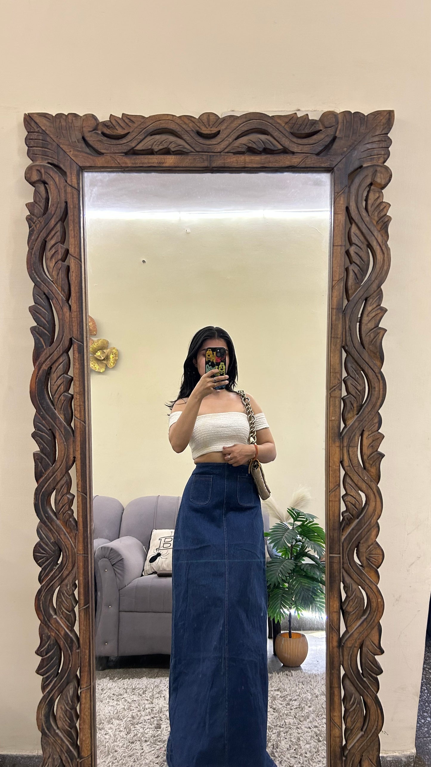 25) korean skirt 27 waist/l:38
