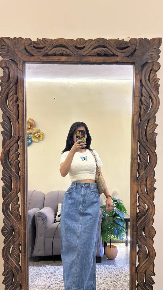 42) korean skirt 26-27 waist/l:31