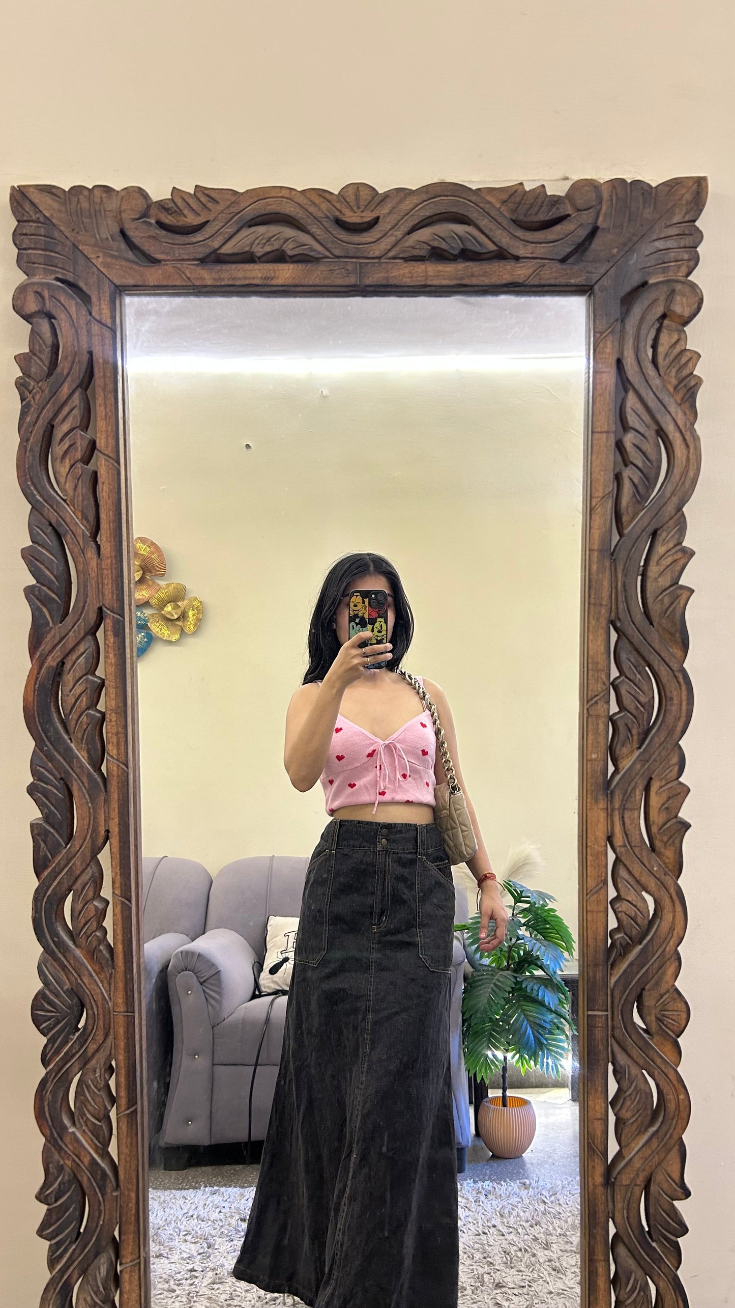 53) korean skirt 30 waist/l:33