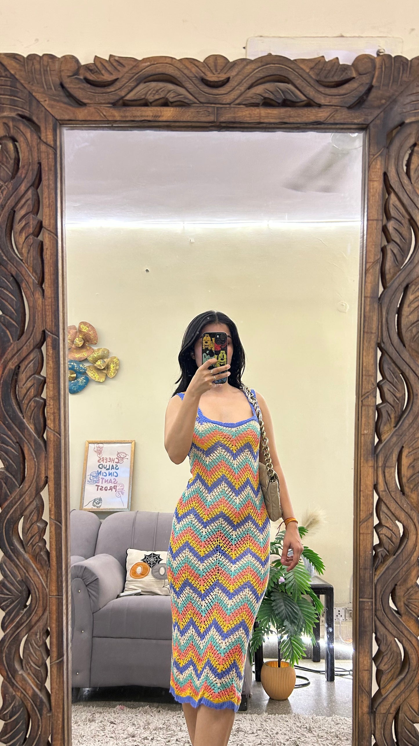 Crochet dress 34-36 bust/l:43