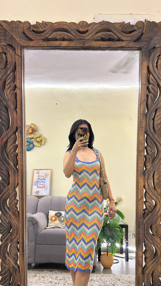 Crochet dress 34-36 bust/l:43