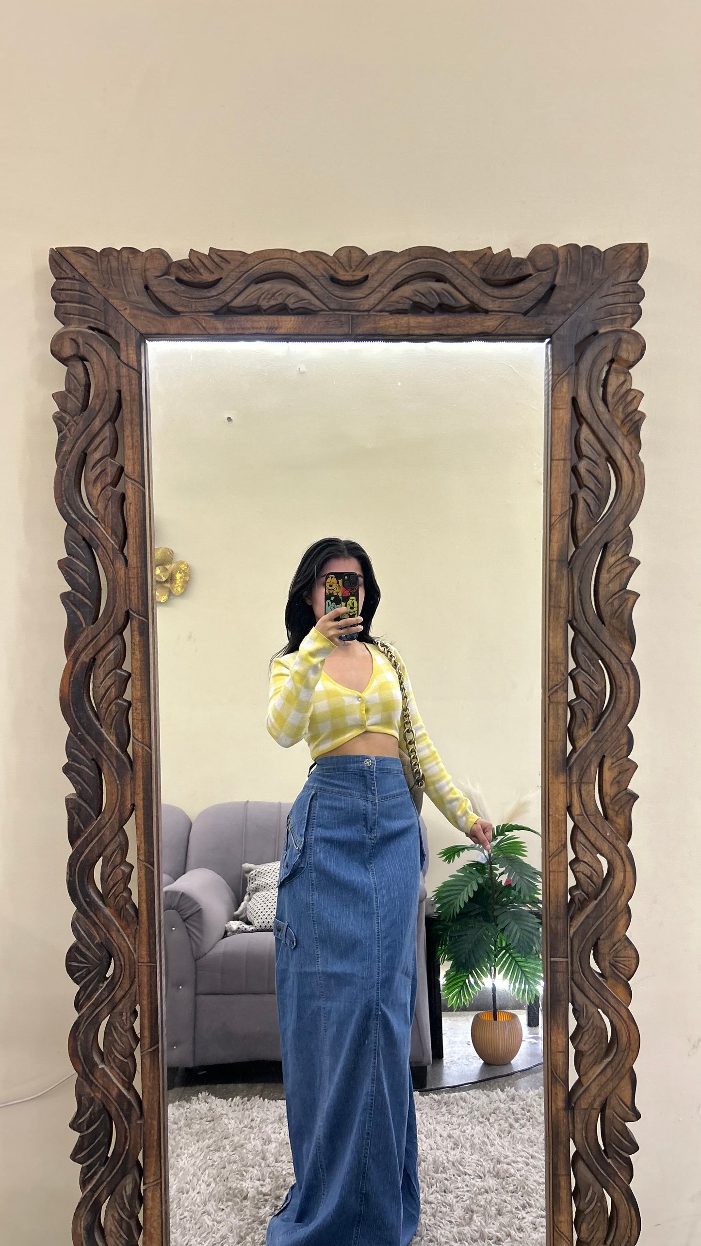 29) thrifted Korean skirt 35 waist/l:40