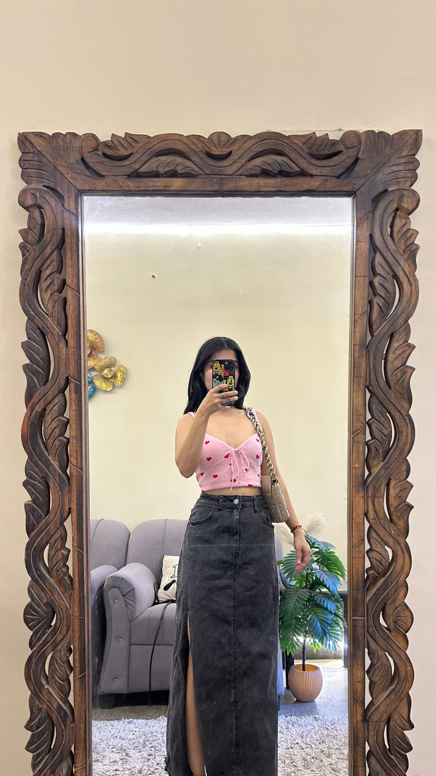 54) korean skirt 30-31 waist/l:32