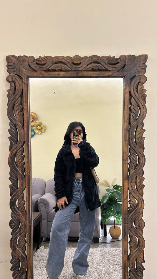 Fur jacket M thrifted