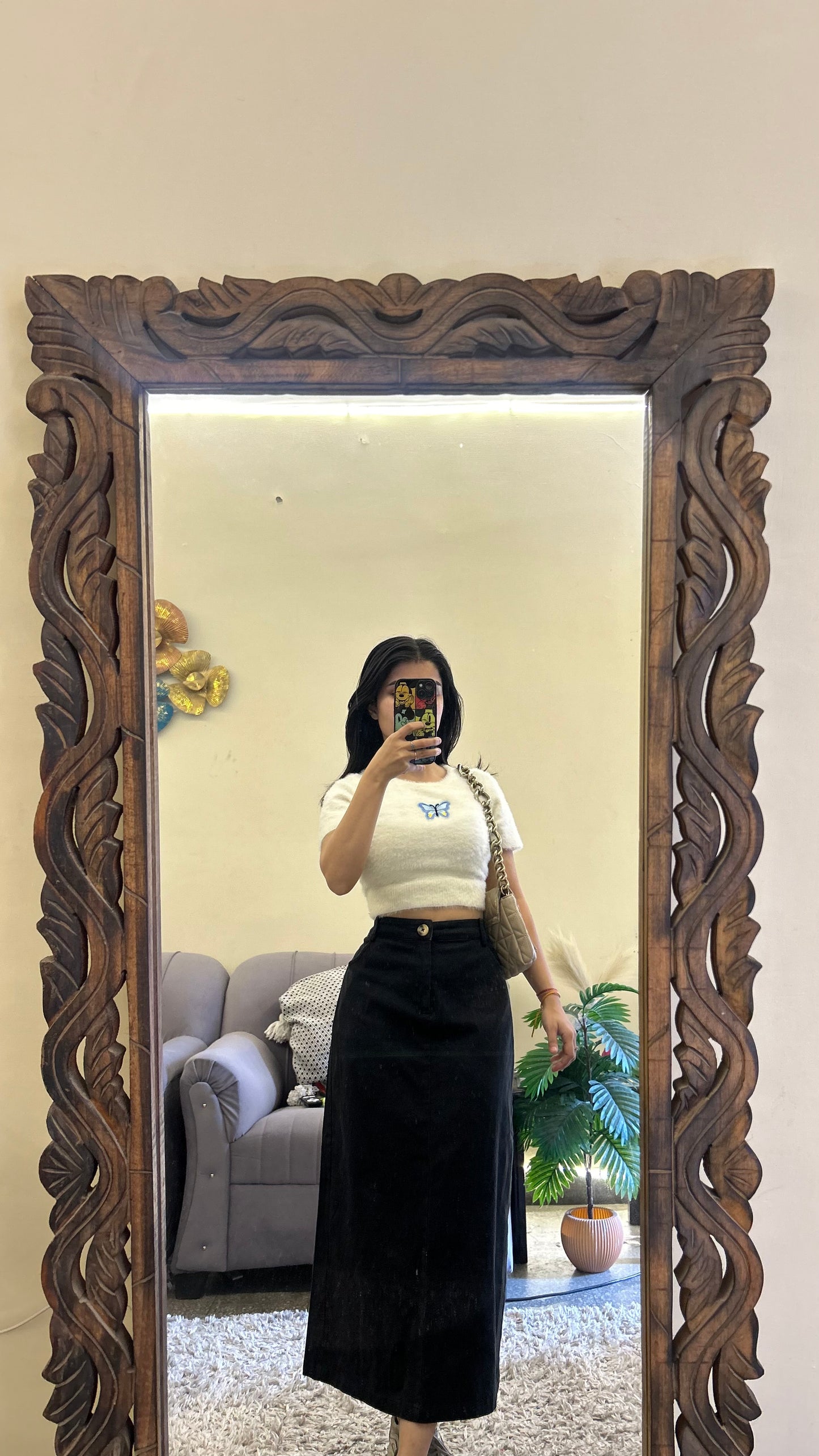 47) Korean skirt 26-28 waist/l:29