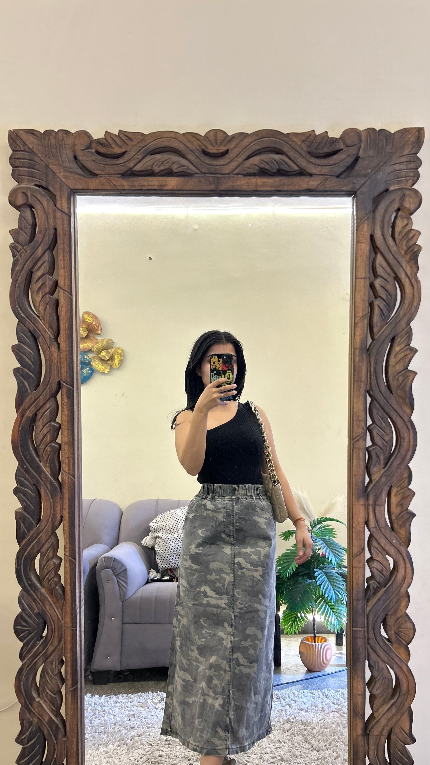 60) Korean skirt 30 waist/l:42