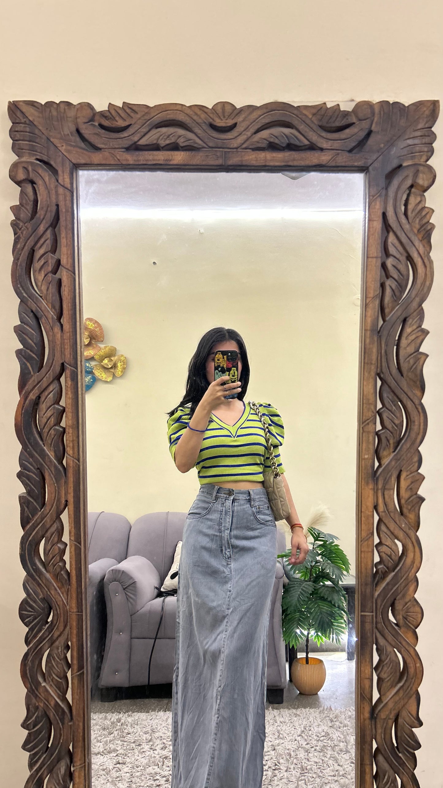 89) korean skirt 26 waist/l:37