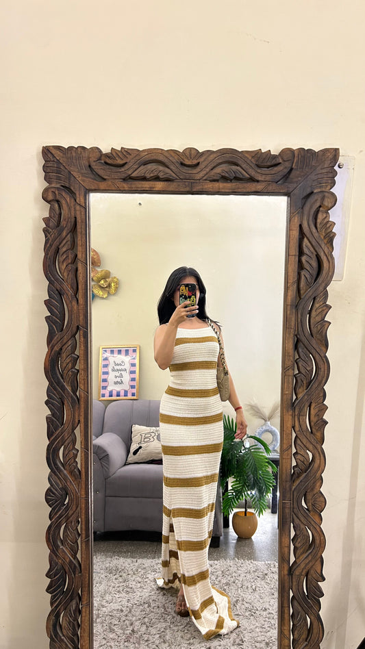 Super long crochet dress 36-40 bust/l:62
