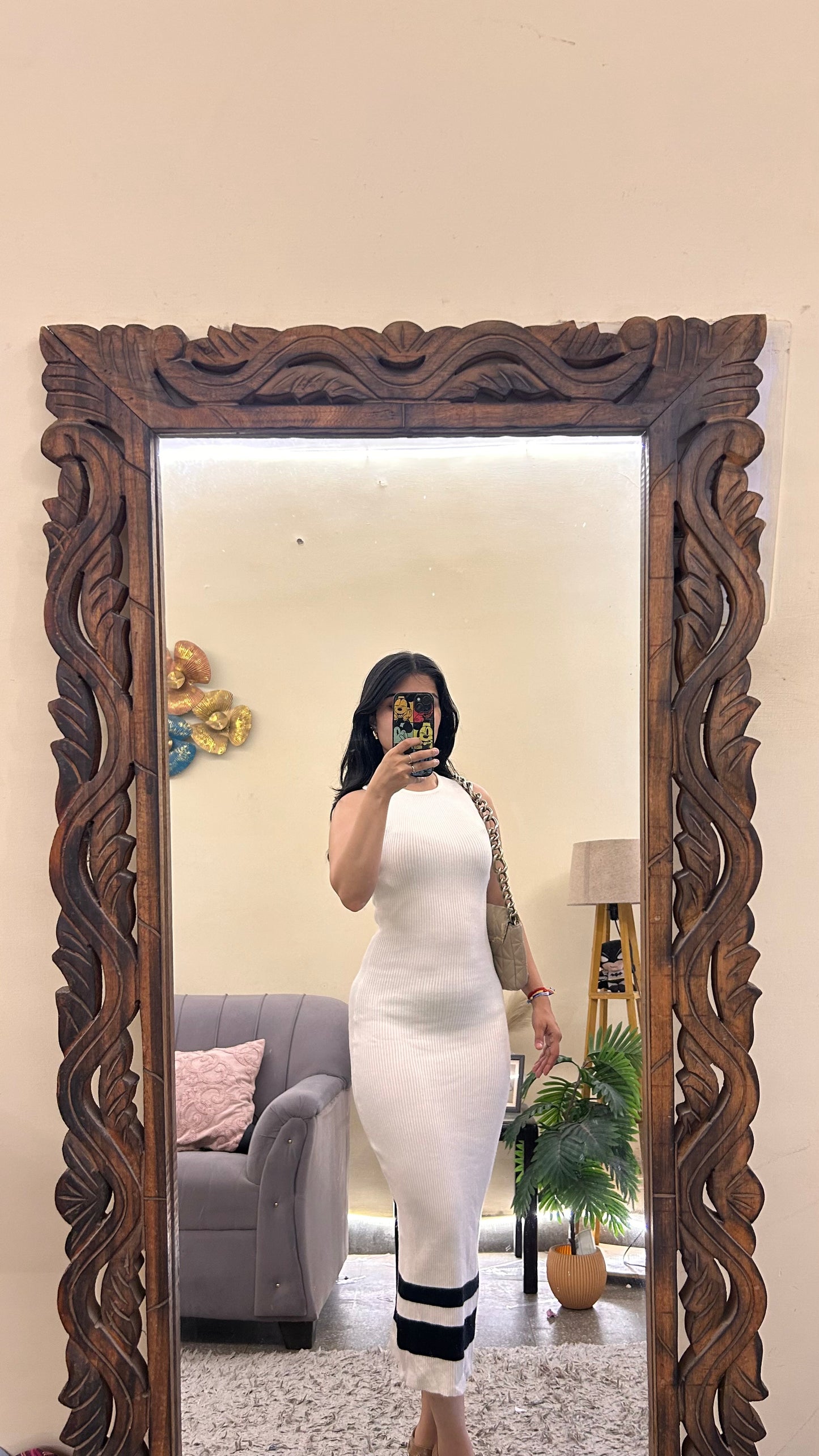 83) cute dress bust-28-32 / L -49