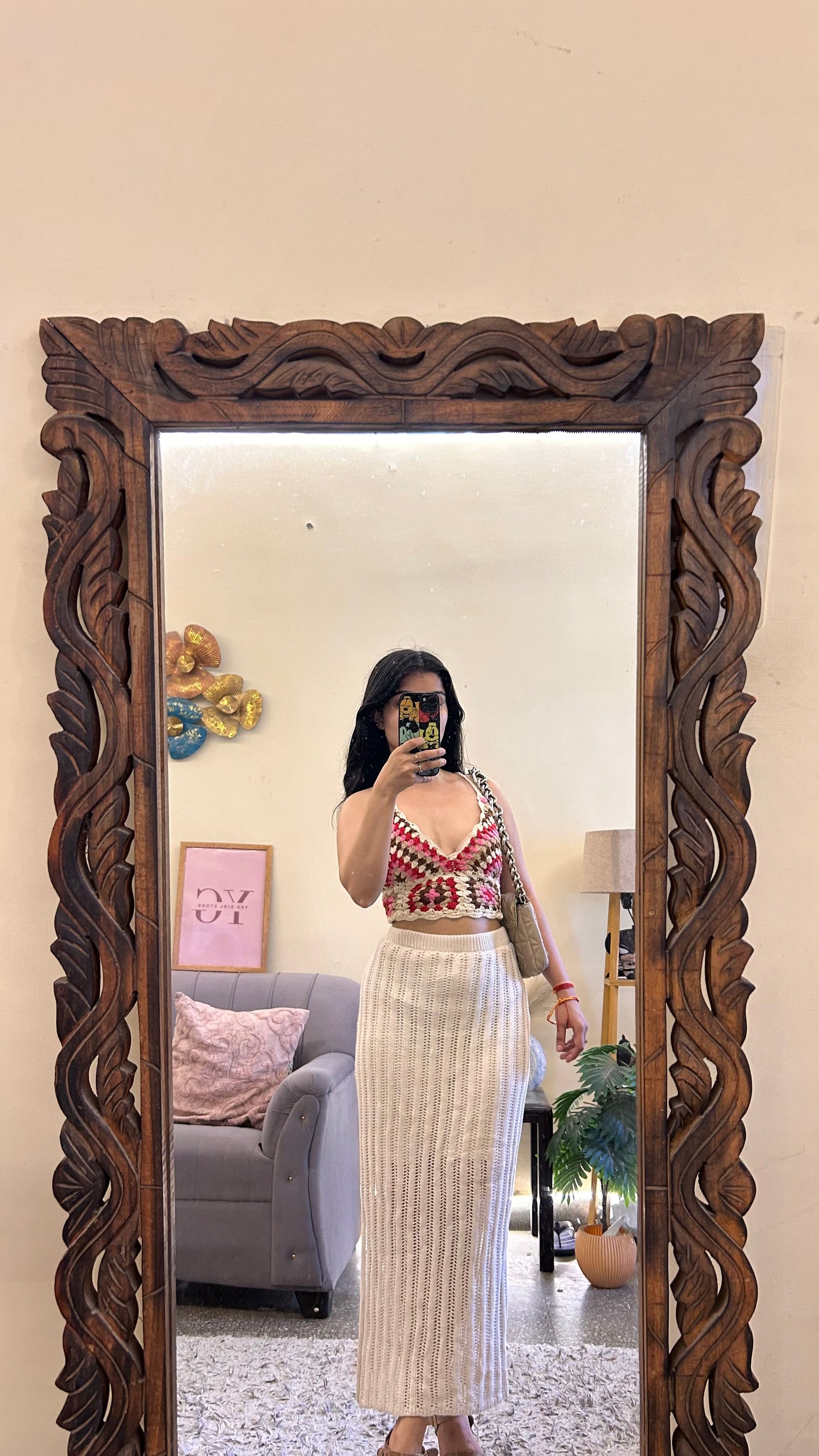 17.crochet skirt with layer waist 30-32 L-36