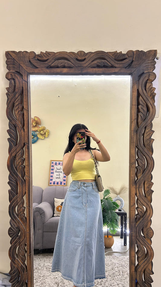 80) Korean skirt 26-28 waist/l:32