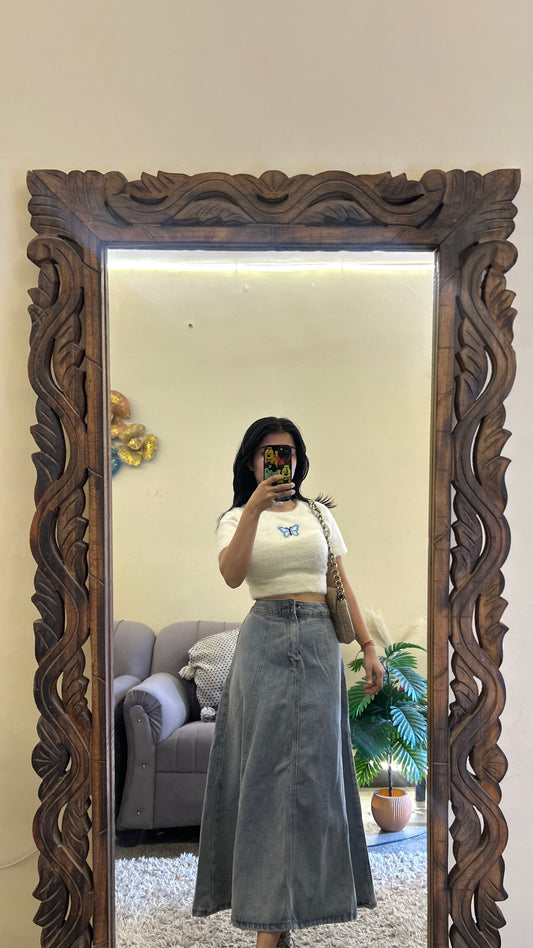 35) Korean skirt 26-28 waist/l:29