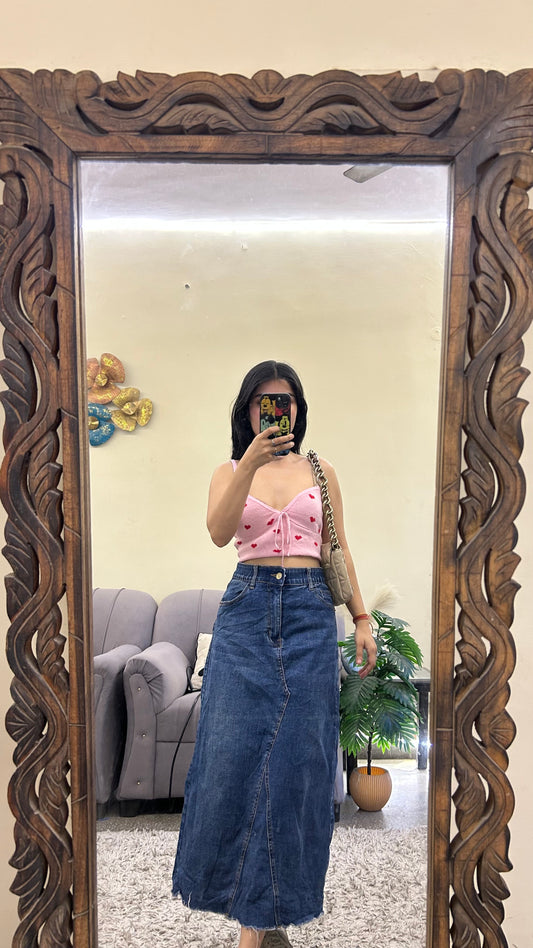 62) korean skirt 32-33 waist/l:29